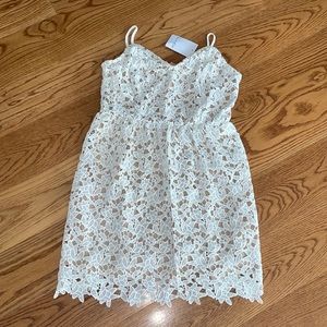 NWT Love, Fire ivory overlay sleeveless dress XL